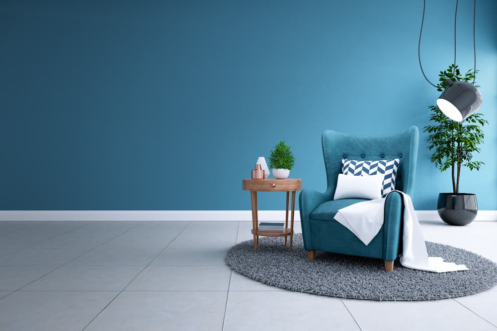 Blue color in Interior design