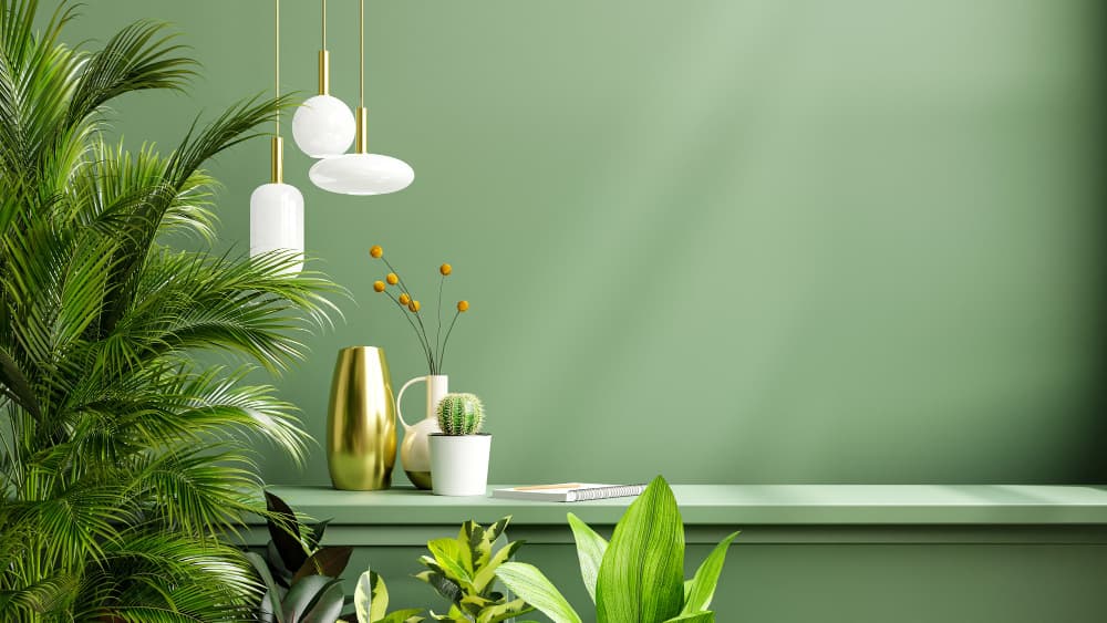 Green color in Interior design