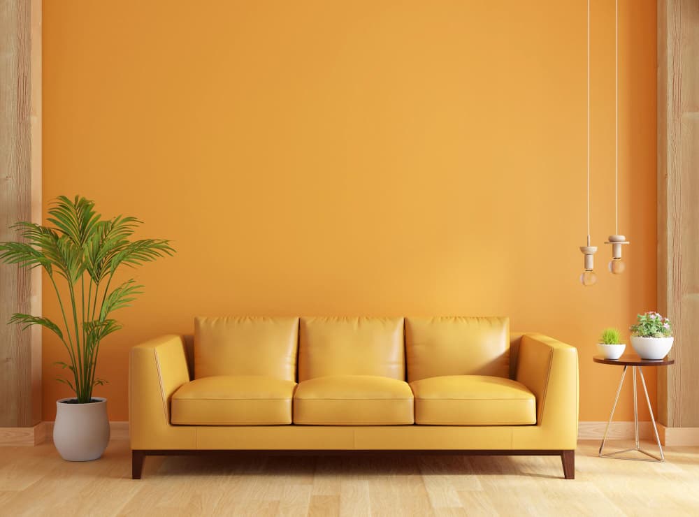Orange color in Interior design