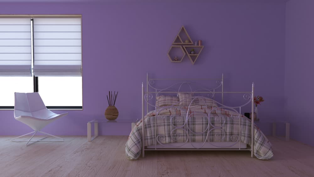 Purple color in Interior design