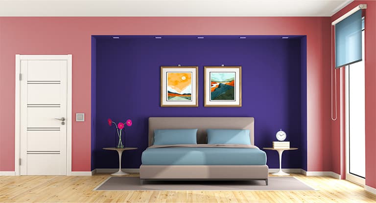 Purple and Pink Combination For Bedroom Walls