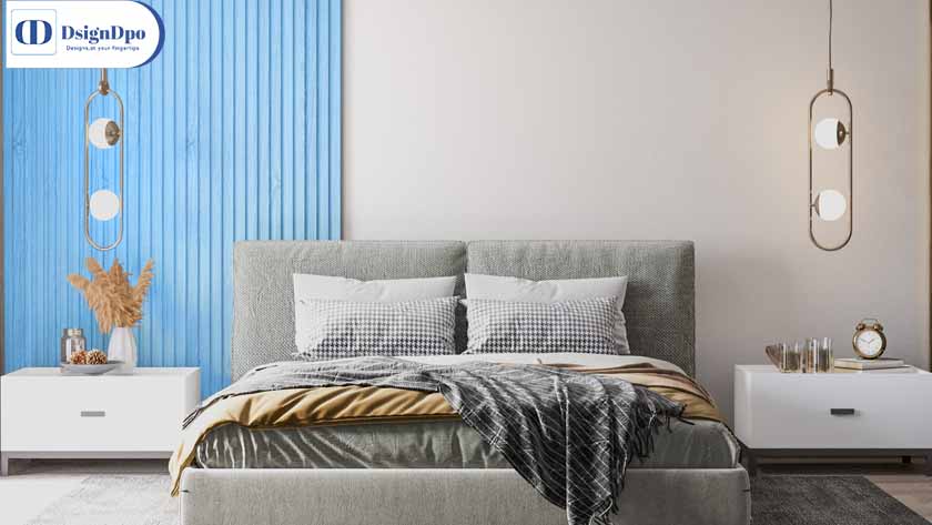 Blue two color combinations for bedroom walls Baby Blue & Eggshell White