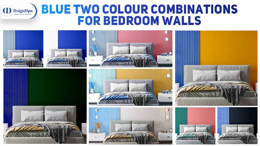 Blue Two-Color Combinations for Bedroom Walls