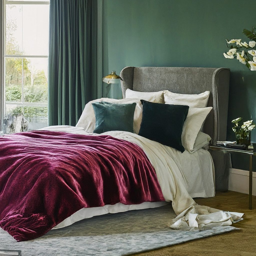 Decorate your furnishings with soft, rich textures. Consider plush throws, velvet pillows, and satin sheets to create a pleasant and sumptuous mood. 