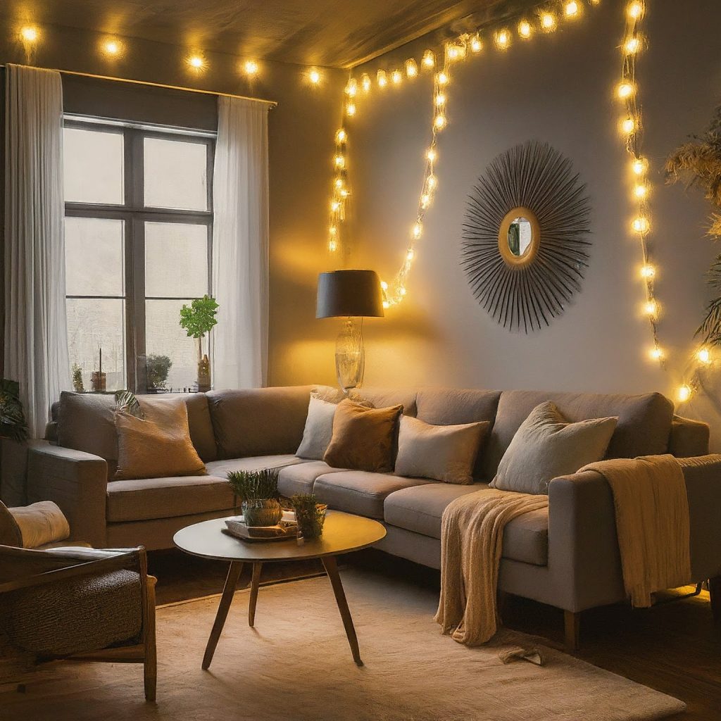 Use fairy lights or string lights to create a wonderful and charming atmosphere. The delicate glow will bring a bit of playfulness to your romantic getaway.